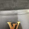 Louis Vuitton Black Calfskin Leather Chain Louise Clutch Bag