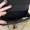 Louis Vuitton Black Calfskin Leather Chain Louise Clutch Bag