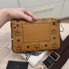 MCM Millie Visetos Logo Leather Crossbody Bag