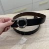 Salvatore Ferragamo Reversible and Adjustable Gancini Belt 38/95 Black and Brown