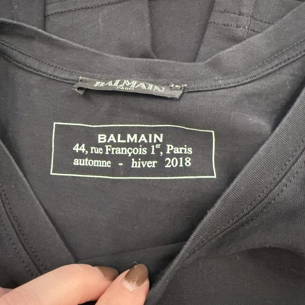 Balmain Long Sleeve Shirt XXL Black