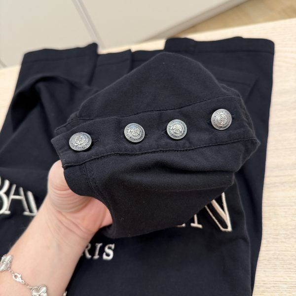 Balmain Long Sleeve Shirt XXL Black