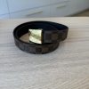 Louis Vuitton Damier Ebene Reversible LV Paris Buckle Belt 90/36