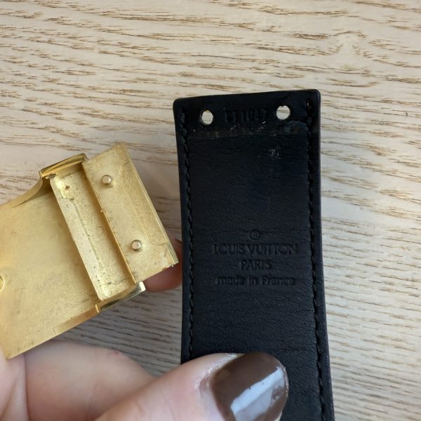 Louis Vuitton Damier Ebene Reversible LV Paris Buckle Belt 90/36