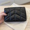 Saint Laurent Loulou Toy Puffer Pouch Clutch Bag Black SHW
