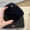 Saint Laurent Loulou Toy Puffer Pouch Clutch Bag Black SHW