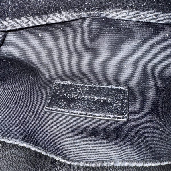 Saint Laurent Loulou Toy Puffer Pouch Clutch Bag Black SHW