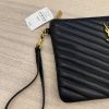 Saint Laurent YSL Monogram Small Pouch in Smooth Leather Black and Gold Hardware