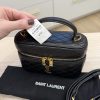 Saint Laurent (YSL) Gaby Vanity Bag in Lambskin Black and Gold Hardware