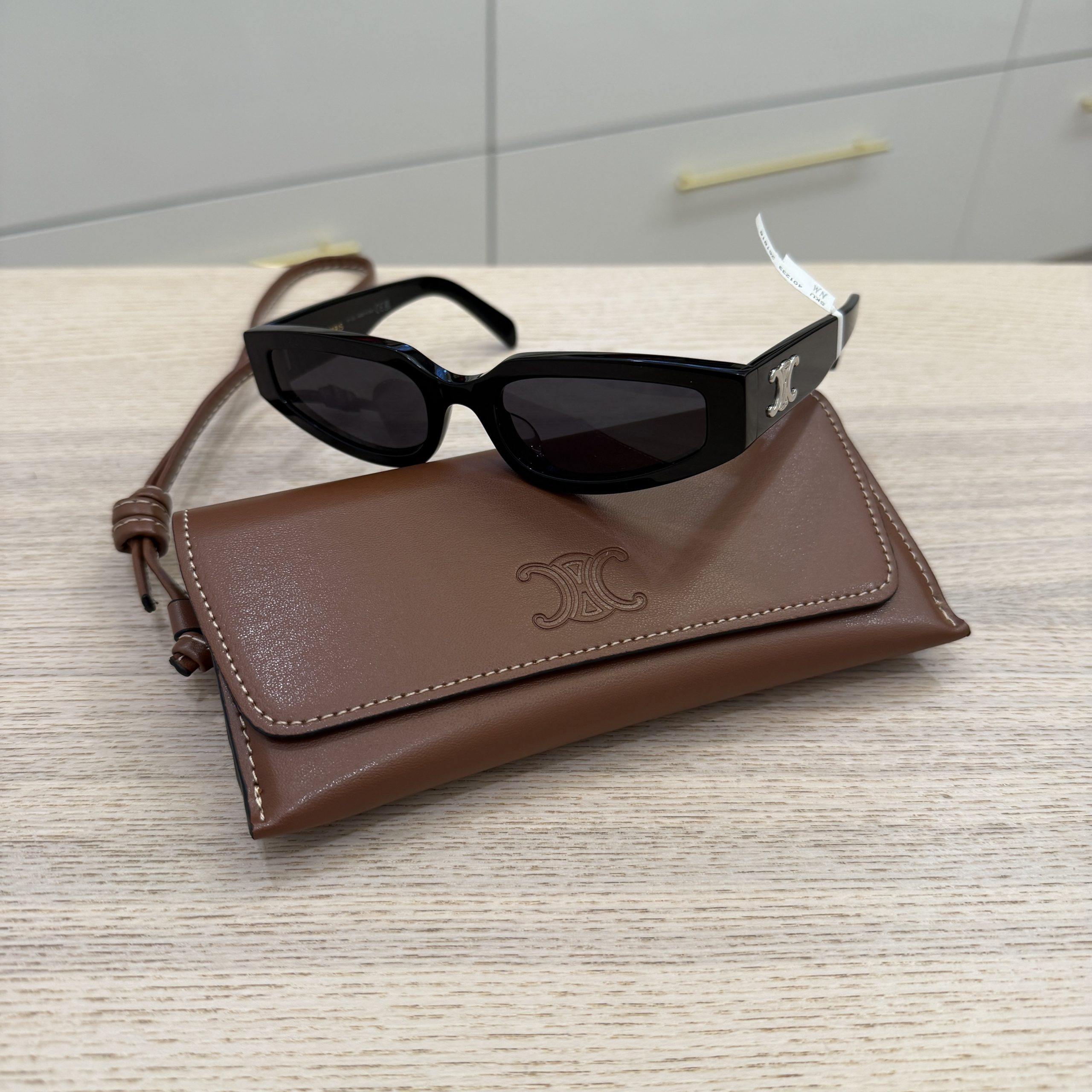 Celine Triomphe Geometric Sunglasses Black