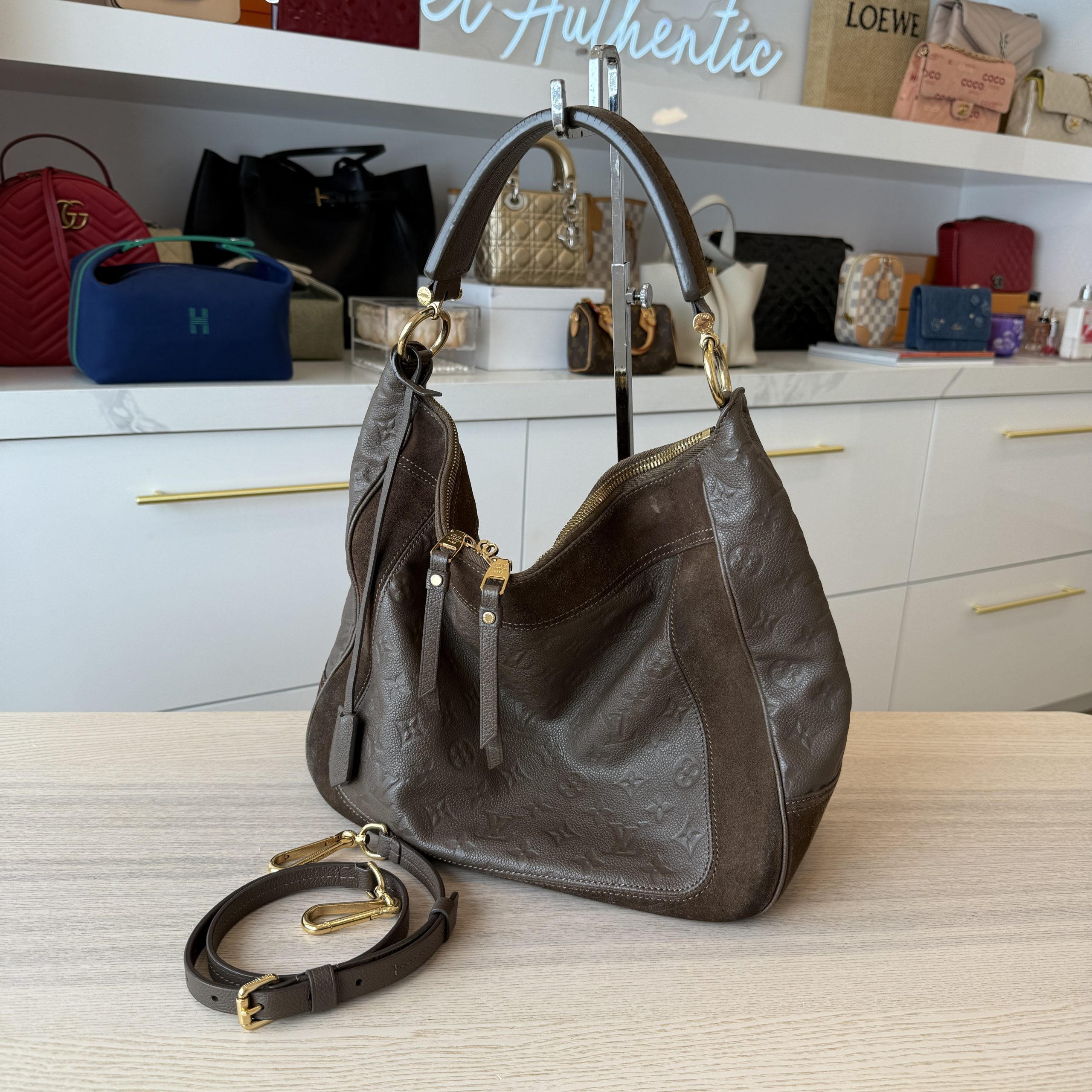 Louis Vuitton Ombre Monogram Empreinte Leather Audacieuse MM Bag