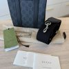 Gucci GG Supreme Monogram Appia Calfskin Web Mini Tote Bag Black
