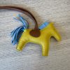 Hermes Milo Lambskin Grigri Rodeo Horse Bag Charm PM Jaune De Naples