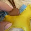 Hermes Milo Lambskin Grigri Rodeo Horse Bag Charm PM Jaune De Naples