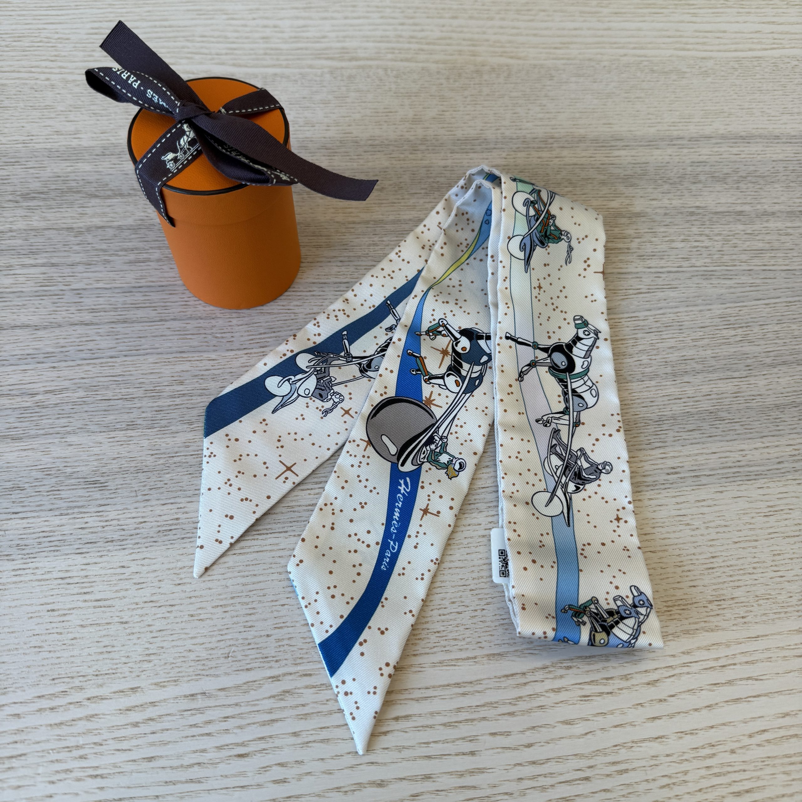 Hermes Multicolor Silk Twilly