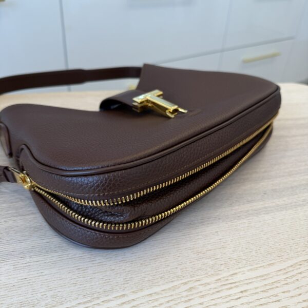 Tom Ford Medium Monarch Shoulder Bag Saddle Brown