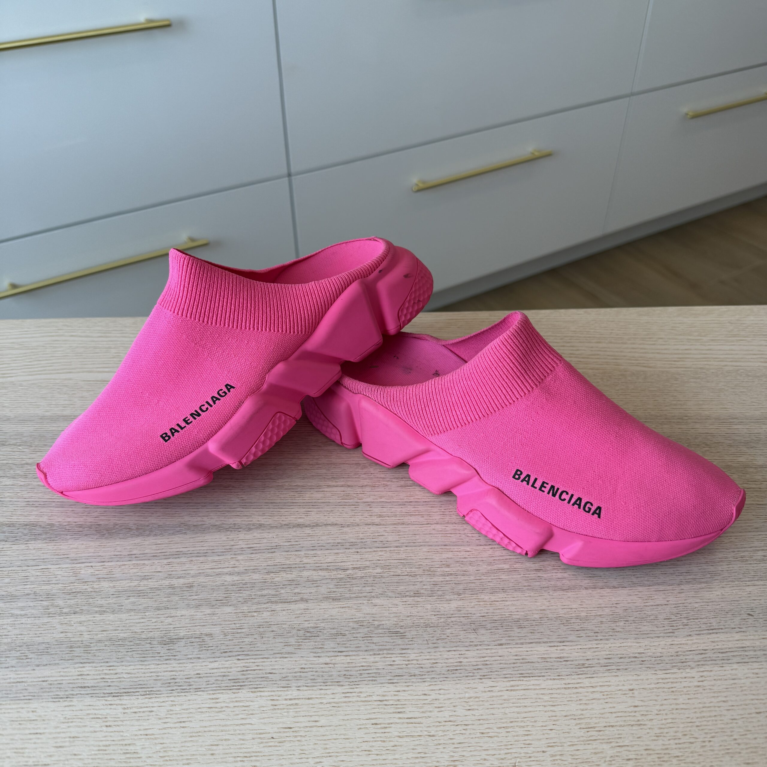 Balenciaga Women's Speed Mules Technical Knit Size 38