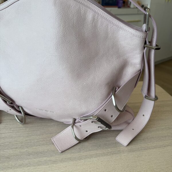 Givenchy Tumbled Calfskin Medium Voyou Bag Old Pink