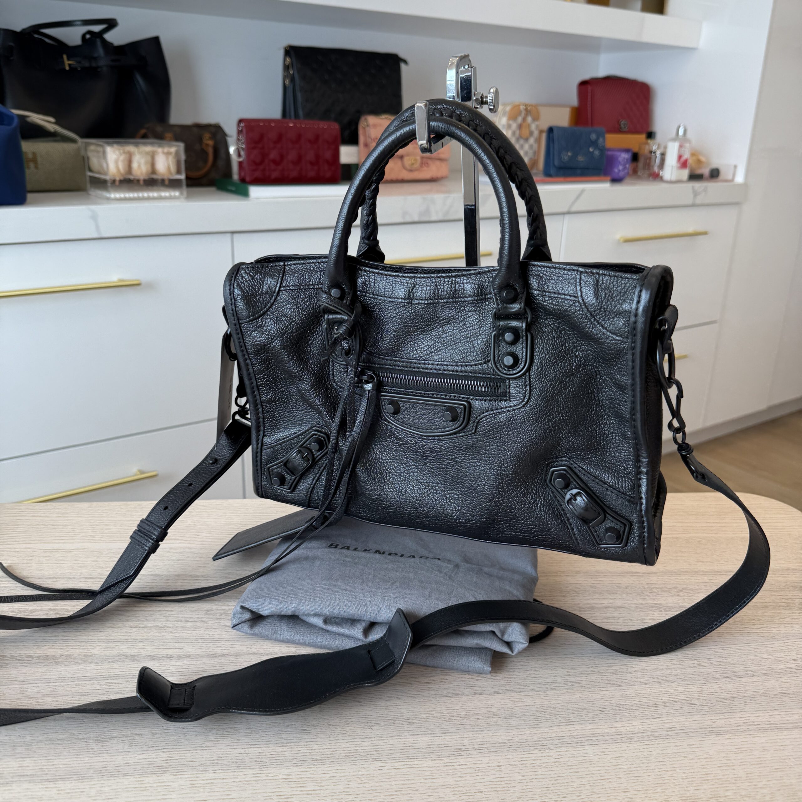Balenciaga Women's Le City Bag in Small Black