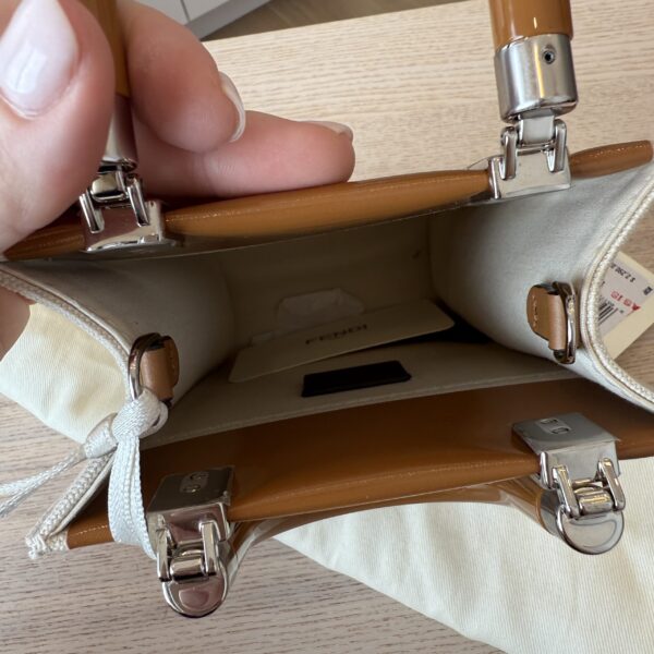 Fendi Sunshine Shopper Tote Patent Mini