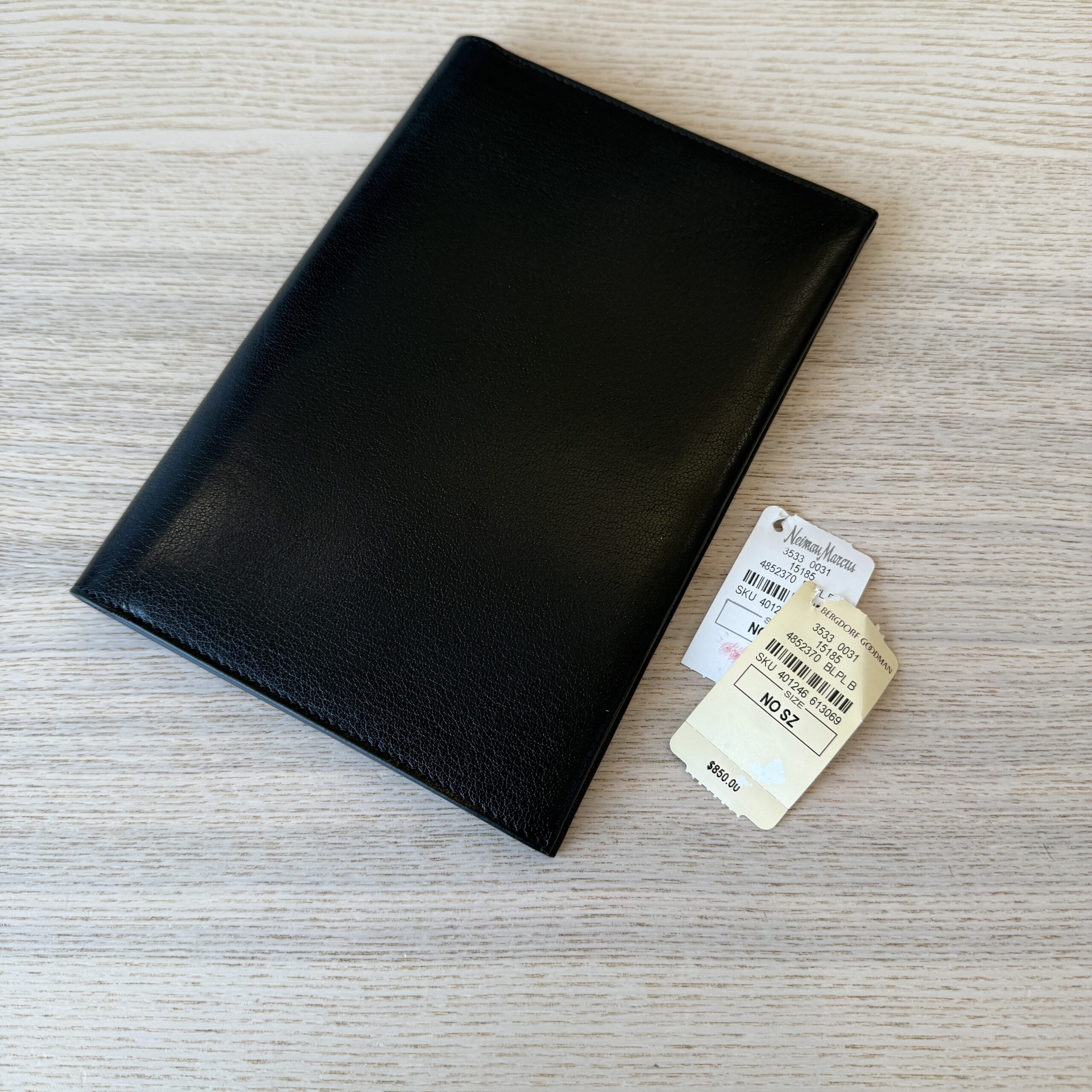 The Row Travel Pouch in Shiny Kid Leather Black