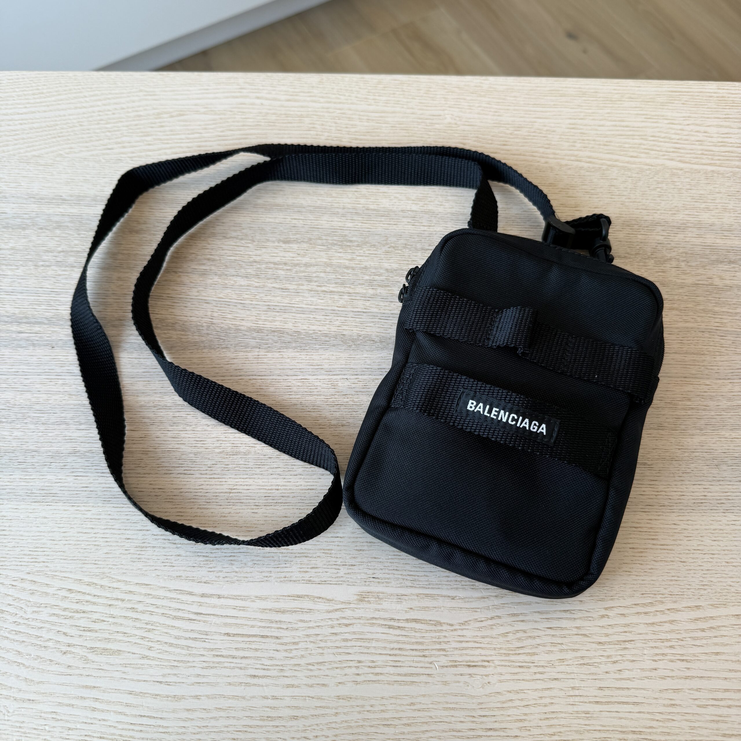 Balenciaga Men's Black Army Crossbody Pouch