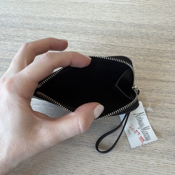The Row Zipped Wallet in Shiny Kid Leather Black