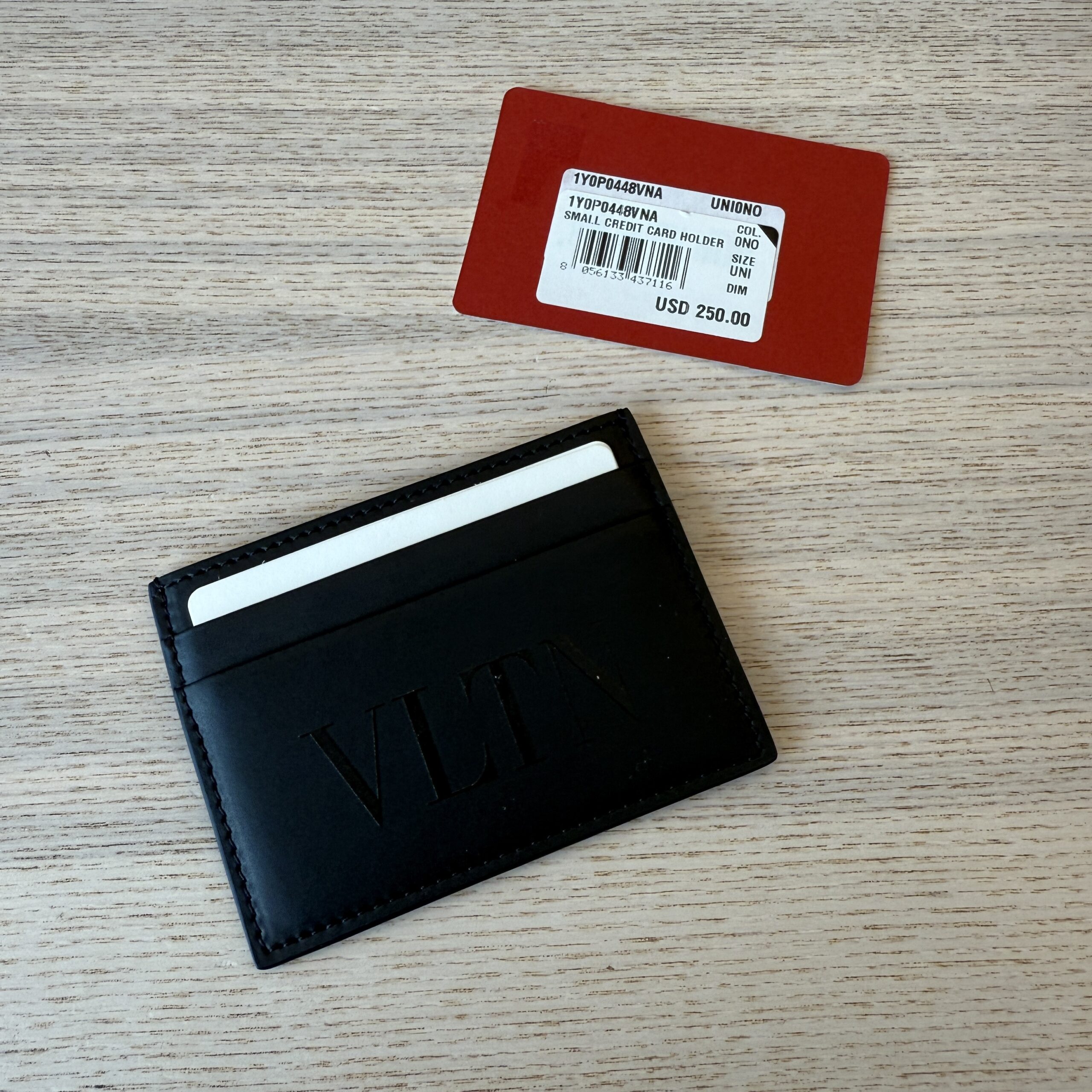 Valentino Black Logo Card Holder