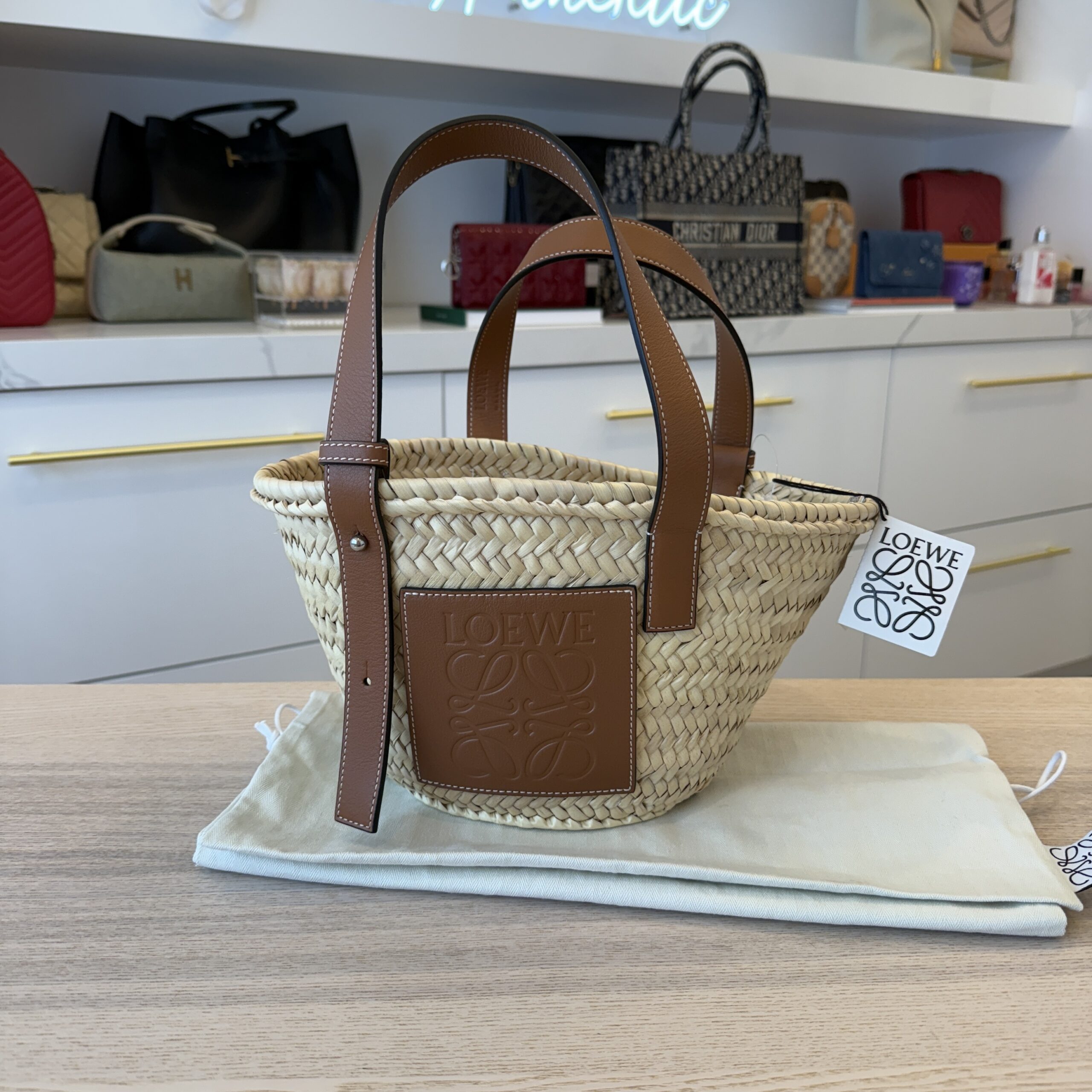 Loewe Basket Small Straw Tote Bag