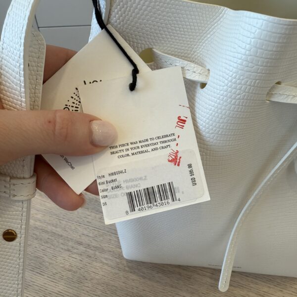 Mansur Gavriel Mini Bucket Bag White
