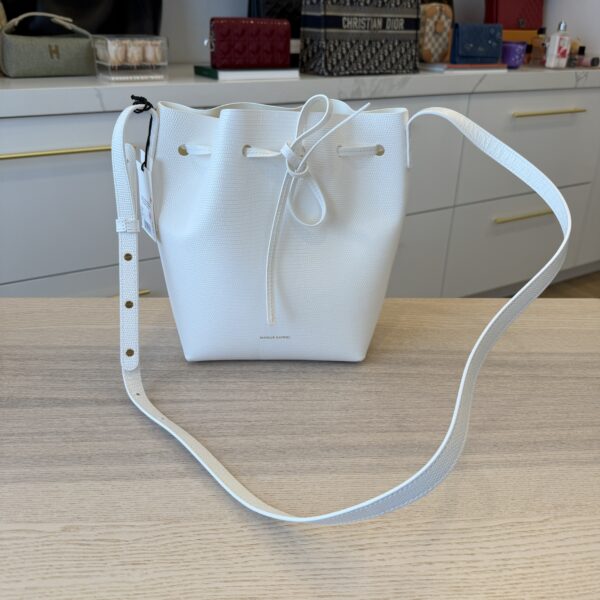 Mansur Gavriel Mini Bucket Bag White