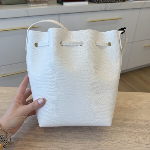 Mansur Gavriel Mini Bucket Bag White