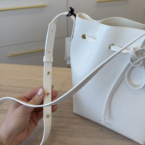 Mansur Gavriel Mini Bucket Bag White