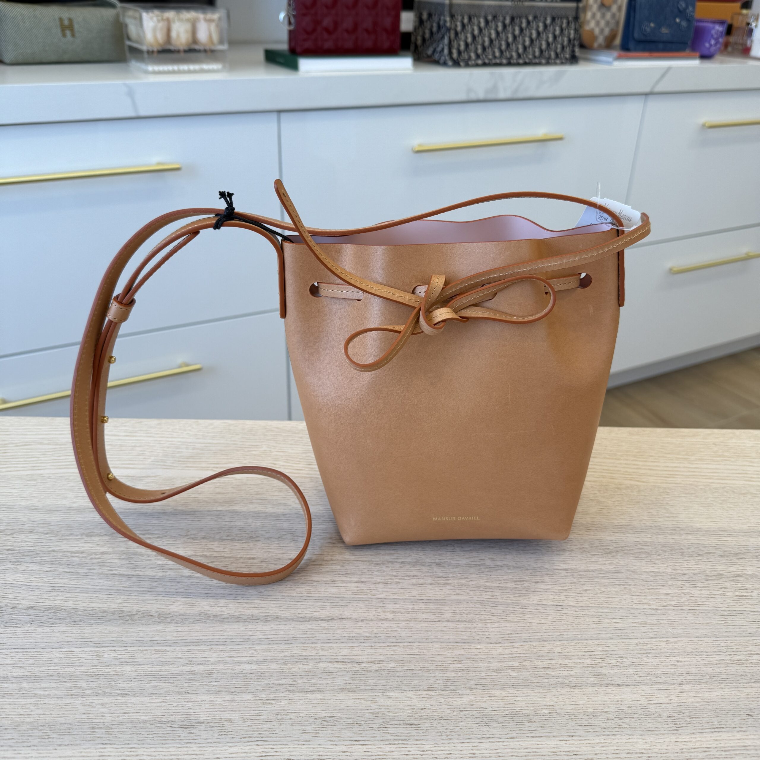 Mansur Gavriel Mini Mini Vegetable-Tanned Leather Bucket Bag