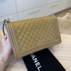 Chanel Quilted Patent Leather New Medium Boy Bag