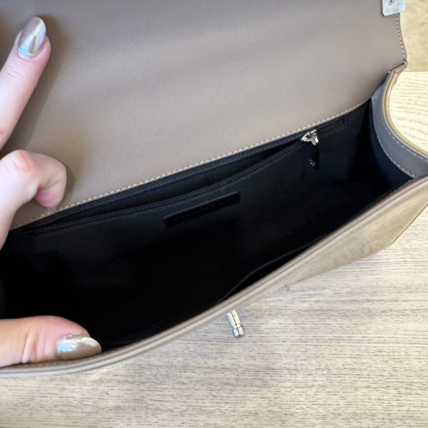 Chanel Quilted Patent Leather New Medium Boy Bag