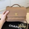 Chanel Caviar Quilted Small Business Affinity Flap Caramel Gold Hardware