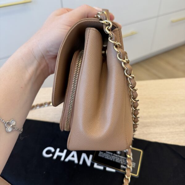 Chanel Caviar Quilted Small Business Affinity Flap Caramel Gold Hardware