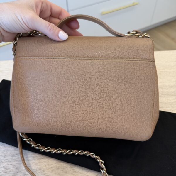 Chanel Caviar Quilted Small Business Affinity Flap Caramel Gold Hardware