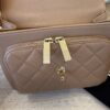 Chanel Caviar Quilted Small Business Affinity Flap Caramel Gold Hardware