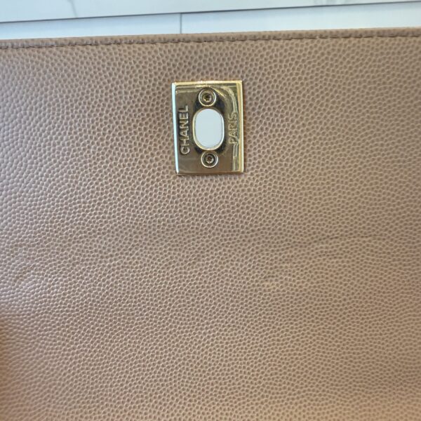 Chanel Caviar Quilted Small Business Affinity Flap Caramel Gold Hardware