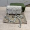 Gucci Calfskin Matelasse Monochrome GG Marmont Chain Belt Bag