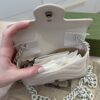 Gucci Calfskin Matelasse Monochrome GG Marmont Chain Belt Bag