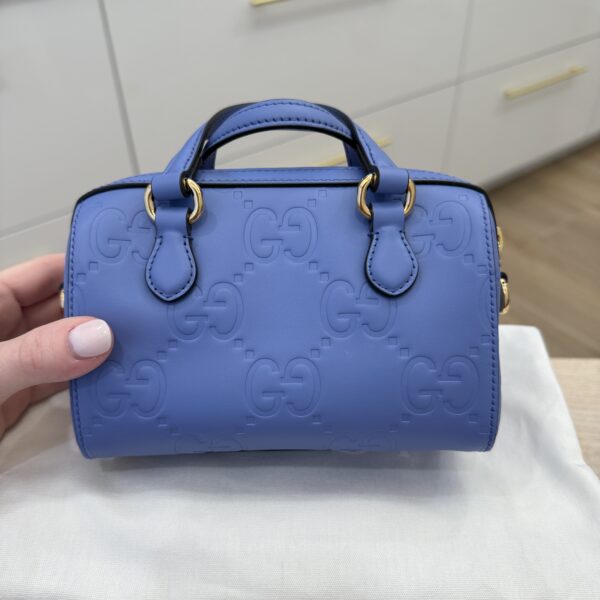 Gucci GG Super Mini Top Handle Bag Blue