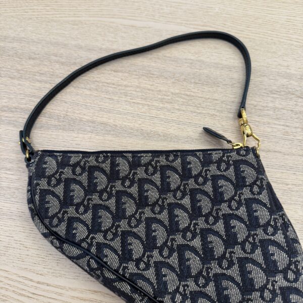 Christian Dior Monogram Mini Saddle Pochette Navy