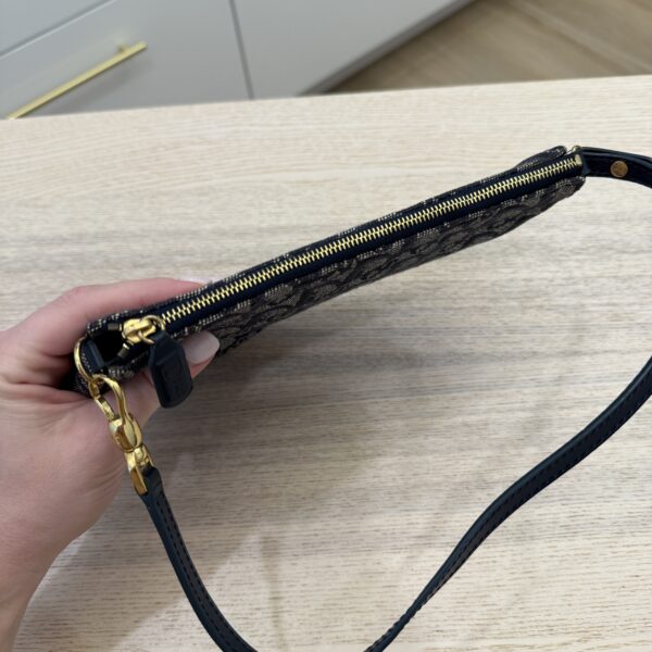 Christian Dior Monogram Mini Saddle Pochette Navy