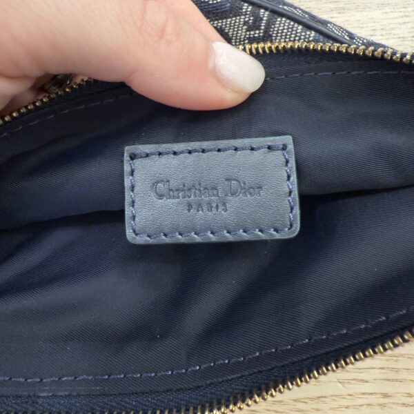 Christian Dior Monogram Mini Saddle Pochette Navy