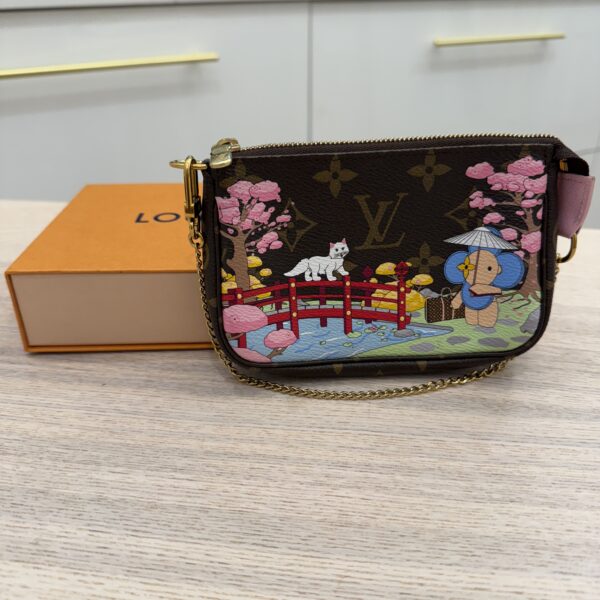 Louis Vuitton Monogram Vivienne Xmas Mini Pochette Accessories Pink