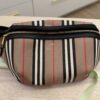 Burberry E-Canvas Icon Stripe Sonny Bum Bag Archive Beige