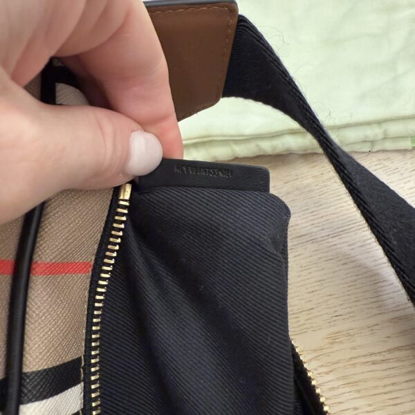 Burberry E-Canvas Icon Stripe Sonny Bum Bag Archive Beige